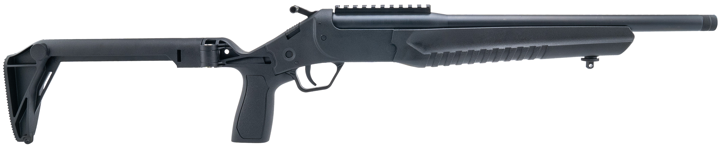 Rossi LWC0556-BKFS LWC 5.56x45mm NATO Single Shot 16.50" Black Oxide Threaded Barrel, Black Picatinny Rail Alloy Steel Receiver, Folding Black Polymer Stock