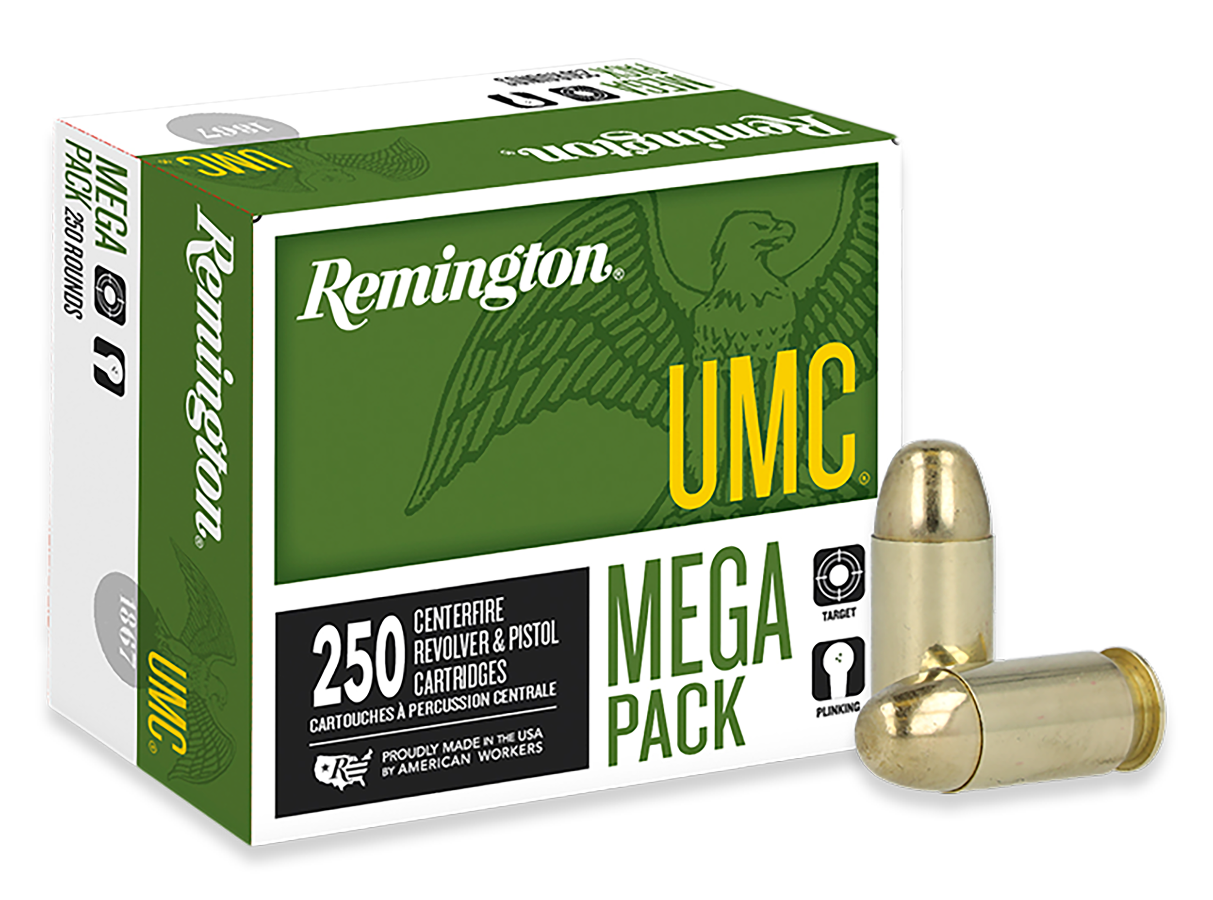 Remington Ammunition 23781 UMC Mega Pack 45ACP 230gr Full Metal Jacket 250 Per Box/4 Case