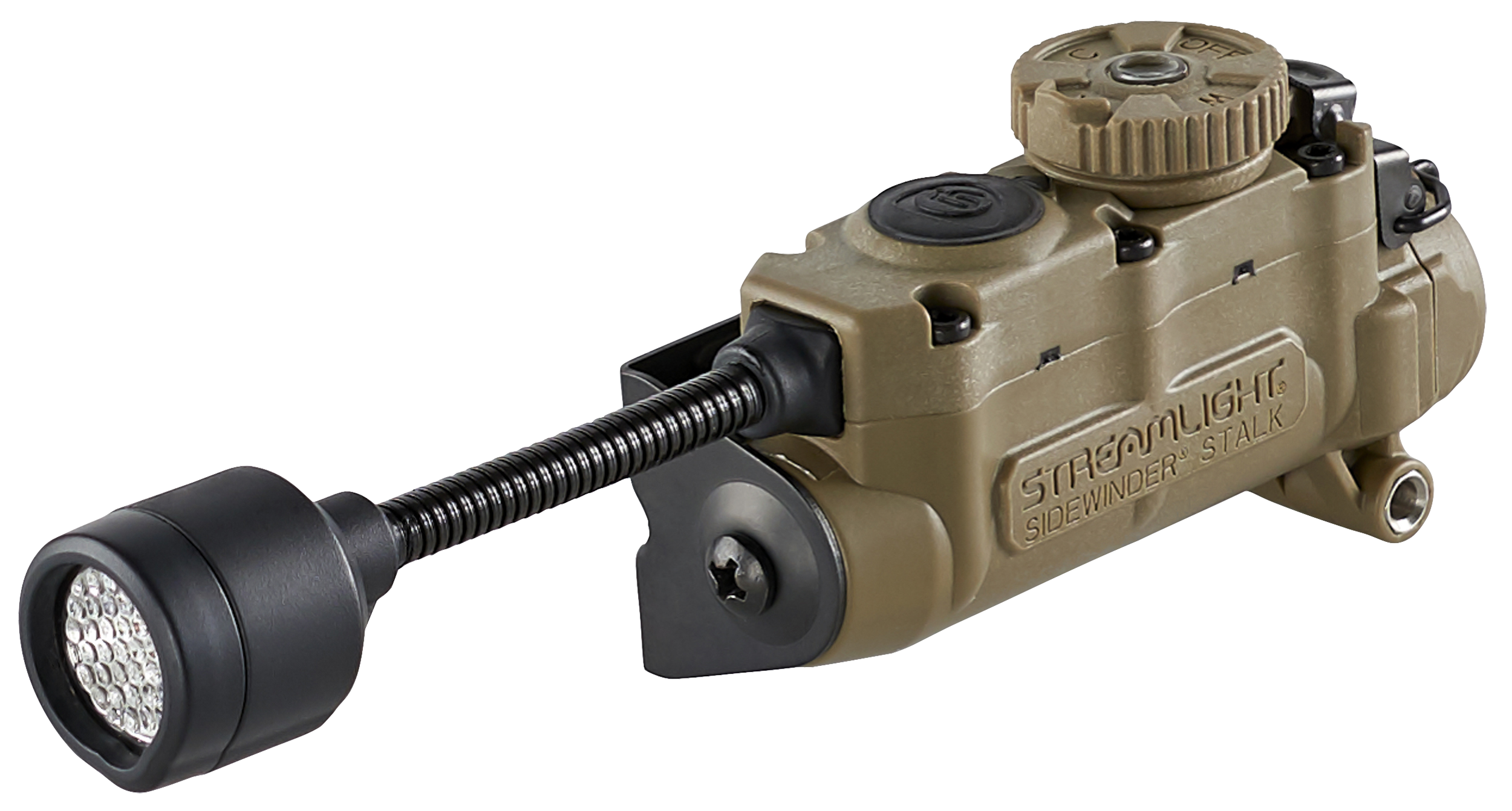 Streamlight Sidewinder Stalk Helmet Light 23/28/57/76 Lumens White White/Red/Green/Blue/IR LED Bulb Coyote 28 Meters Distance