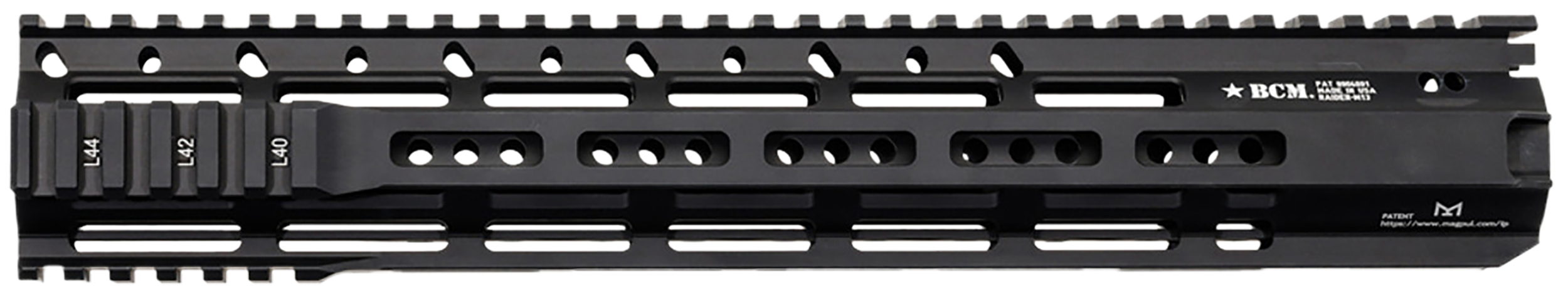 BCM RAIDERM13556BLK RAIDER-M13 Rail Black Anodized 13.00" M-LOK Free-Floating Style Made of Aluminum for AR-Platform