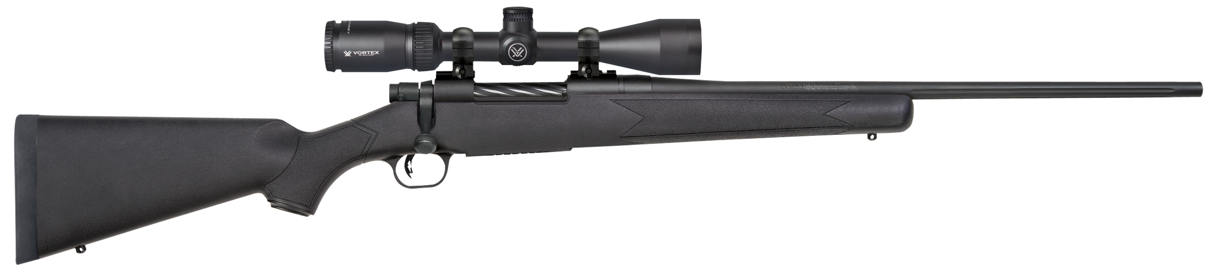 Mossberg 27934 Patriot  270 Win Caliber with 5+1 Capacity, 22" Fluted Barrel, Matte Blued Metal Finish & Black Synthetic Stokc Right Hand (Full Size) Includes Vortex Crossfire II 3-9x40mm Scope