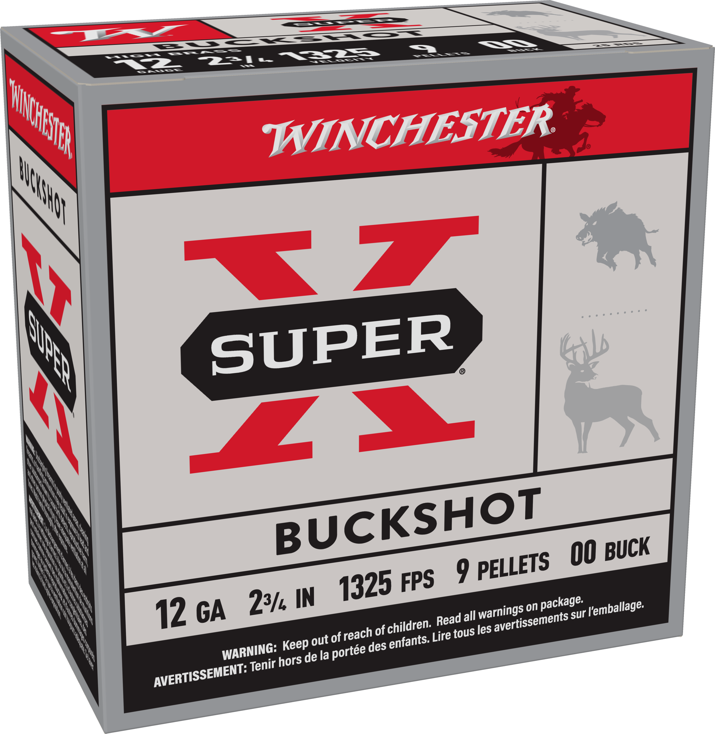 Winchester Ammo XB1200VP25 Super X 12Gauge 2.75" 00Buck Shot 25 Per Box/10 Case
