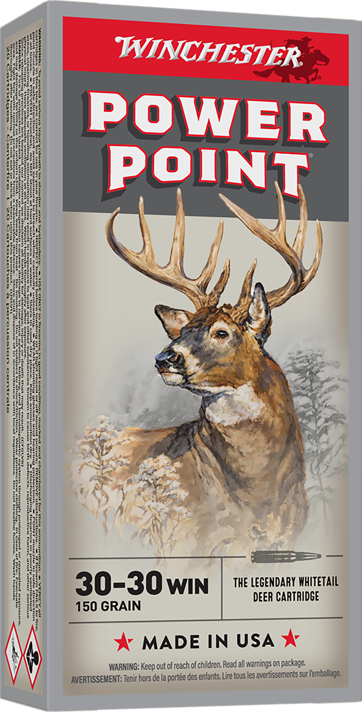 Winchester Ammo X30306 Power-Point  30-30Win 150gr 20 Per Box/10 Case