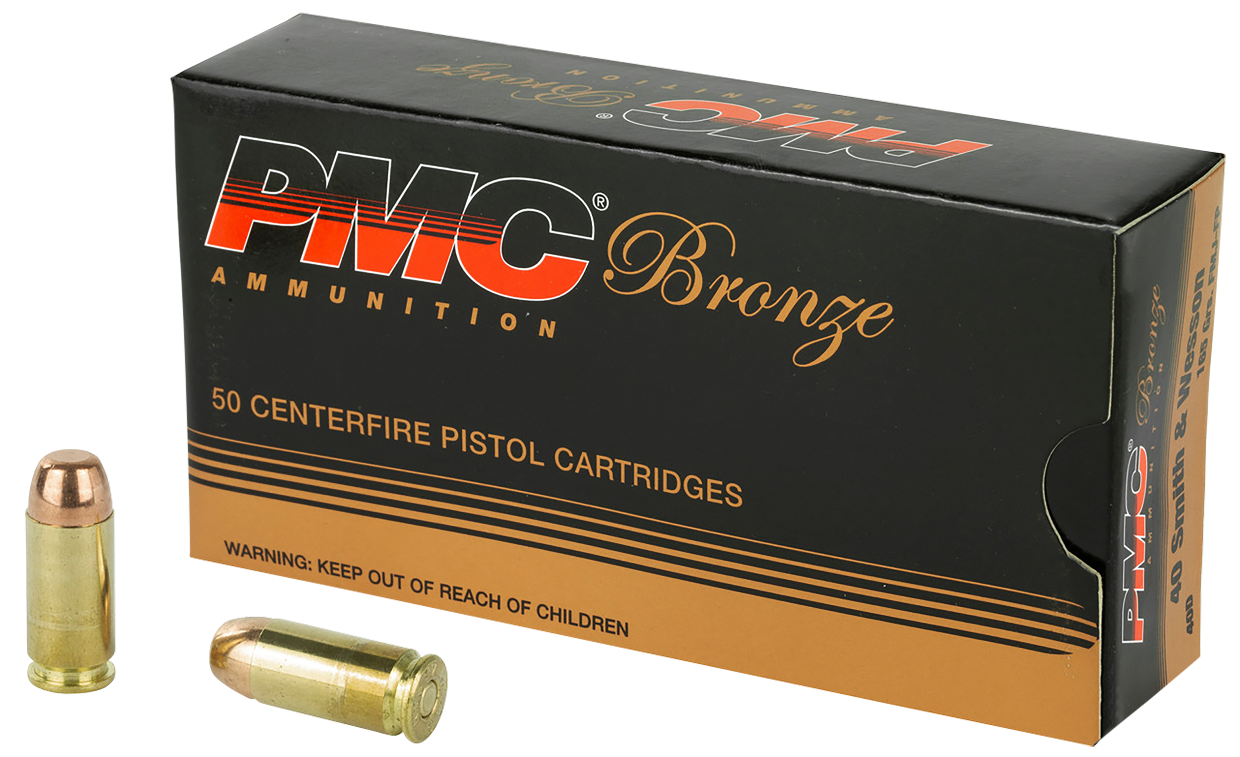 PMC 40D Bronze 40S&W 165gr Full Metal Jacket 50 Per Box/20 Case