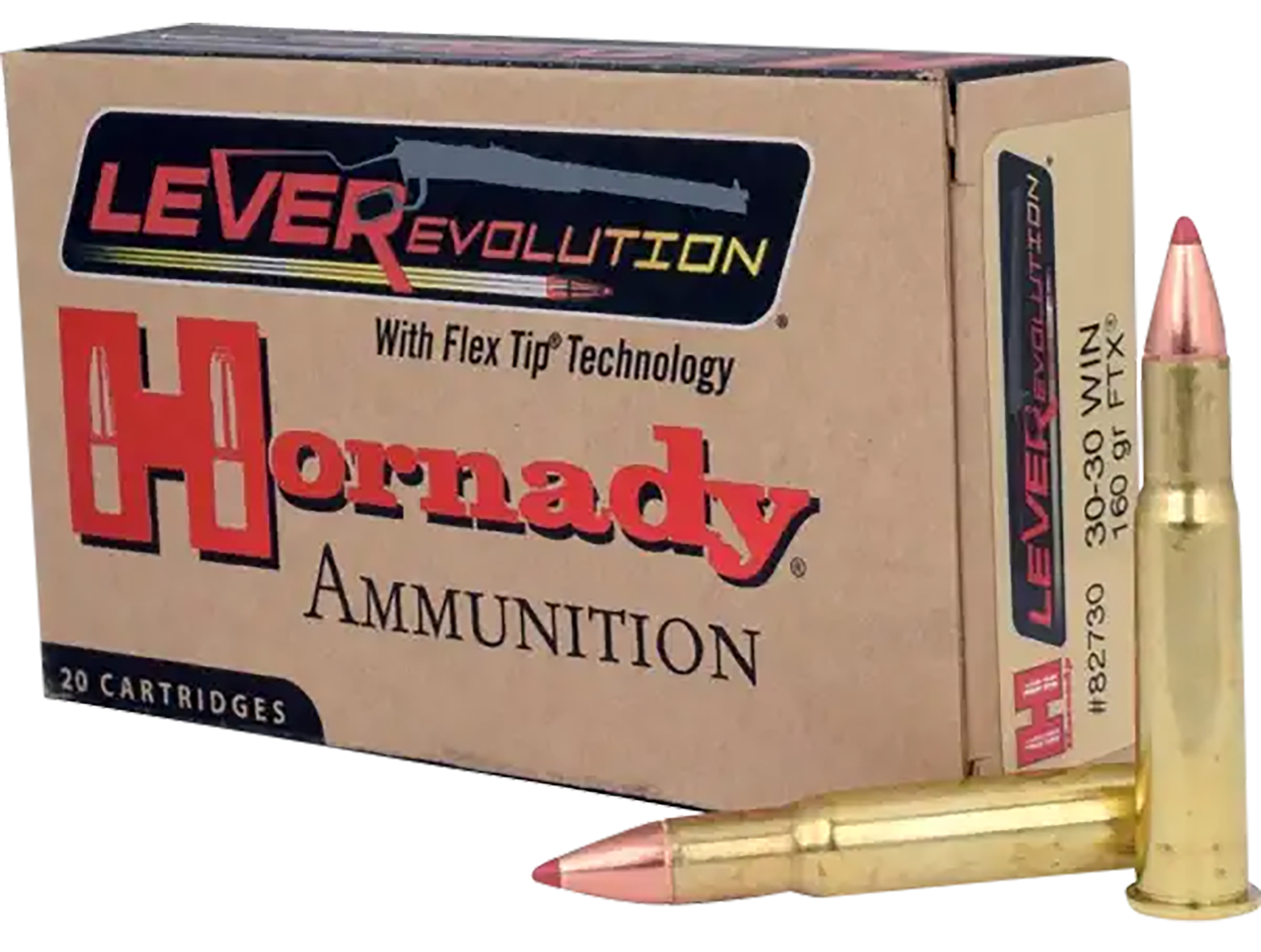Hornady 82730 LEVERevolution  30-30Win 160gr Flex Tip eXpanding 20 Per Box/10 Case