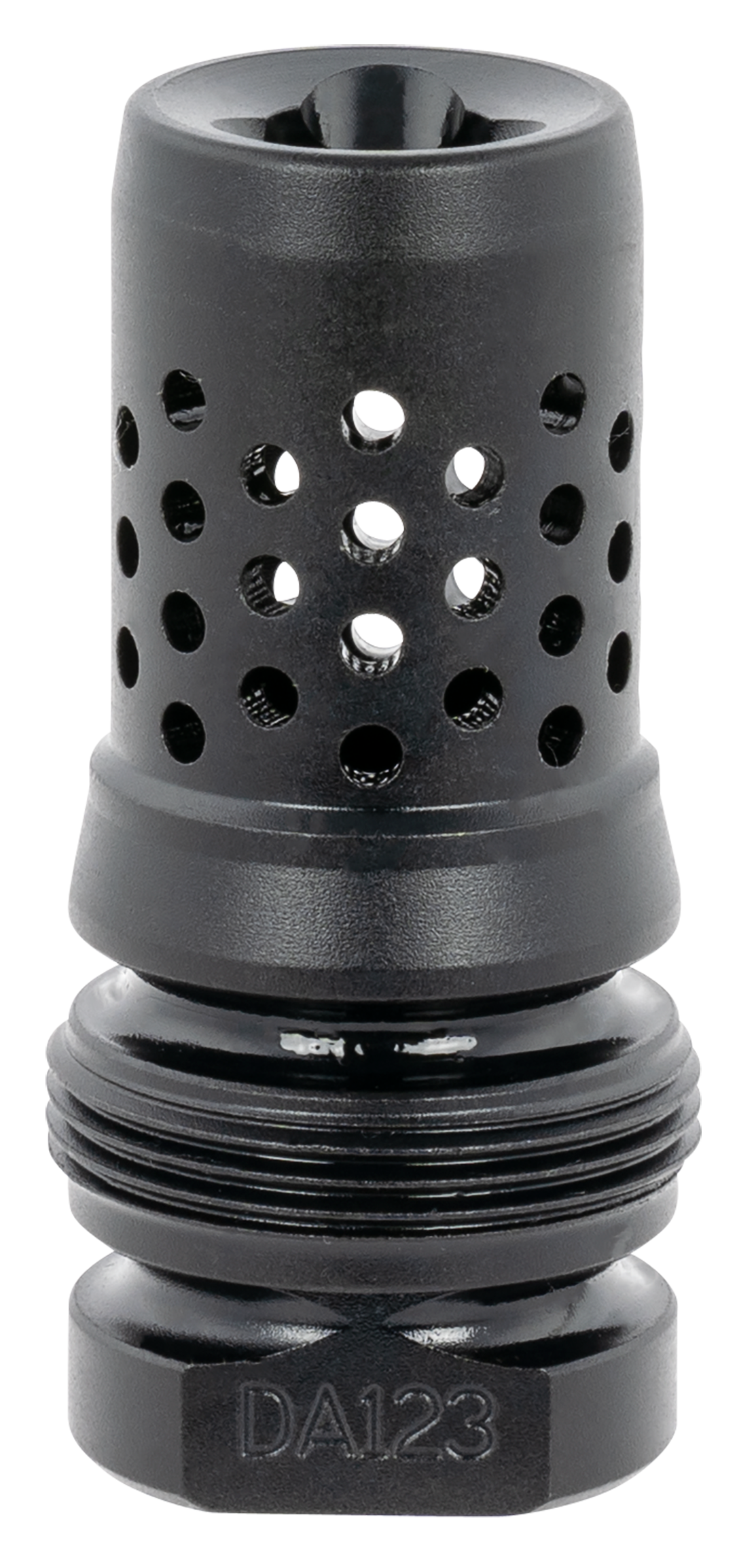 Dead Air DA123 Xeno Muzzle Brake Black Nitride 4140 Steel with 1/2"-28 tpi Threads