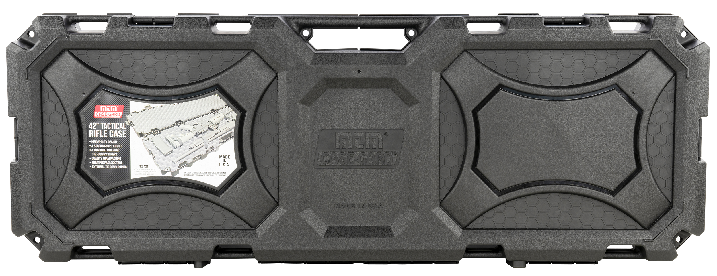 MTM Case-Gard RC42T Tactical Rifle Case 42" Black Holds 2 Rifles
