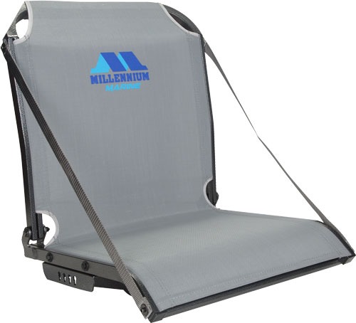 MILLENNIUM B100 BOAT SEAT WITH ARM REST STRAPS GRAY