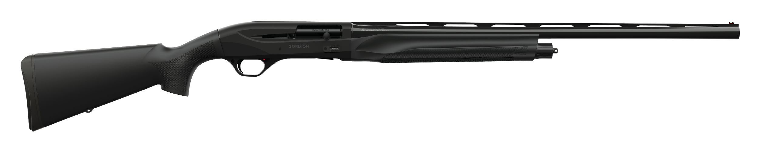 Retay USA GORBLK26 Gordion Waterfowl Inertia Plus 12 Gauge with 26" Deep Bore Drilled Barrel, 3" Chamber, 4+1 Capacity, Matte Black Anodized Metal Finish & Black Synthetic Stock Right Hand (Full Size)