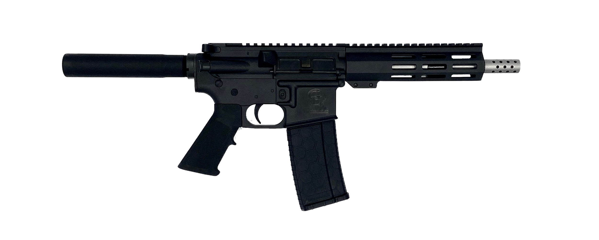 Great Lakes Firearms GL15223SSPBLK AR-15 Pistol 223 Wylde 30+1 7.50" Stainless Barrel, Black, 7" M-LOK Handguard, Buffer Tube (No Brace), A2 Grip