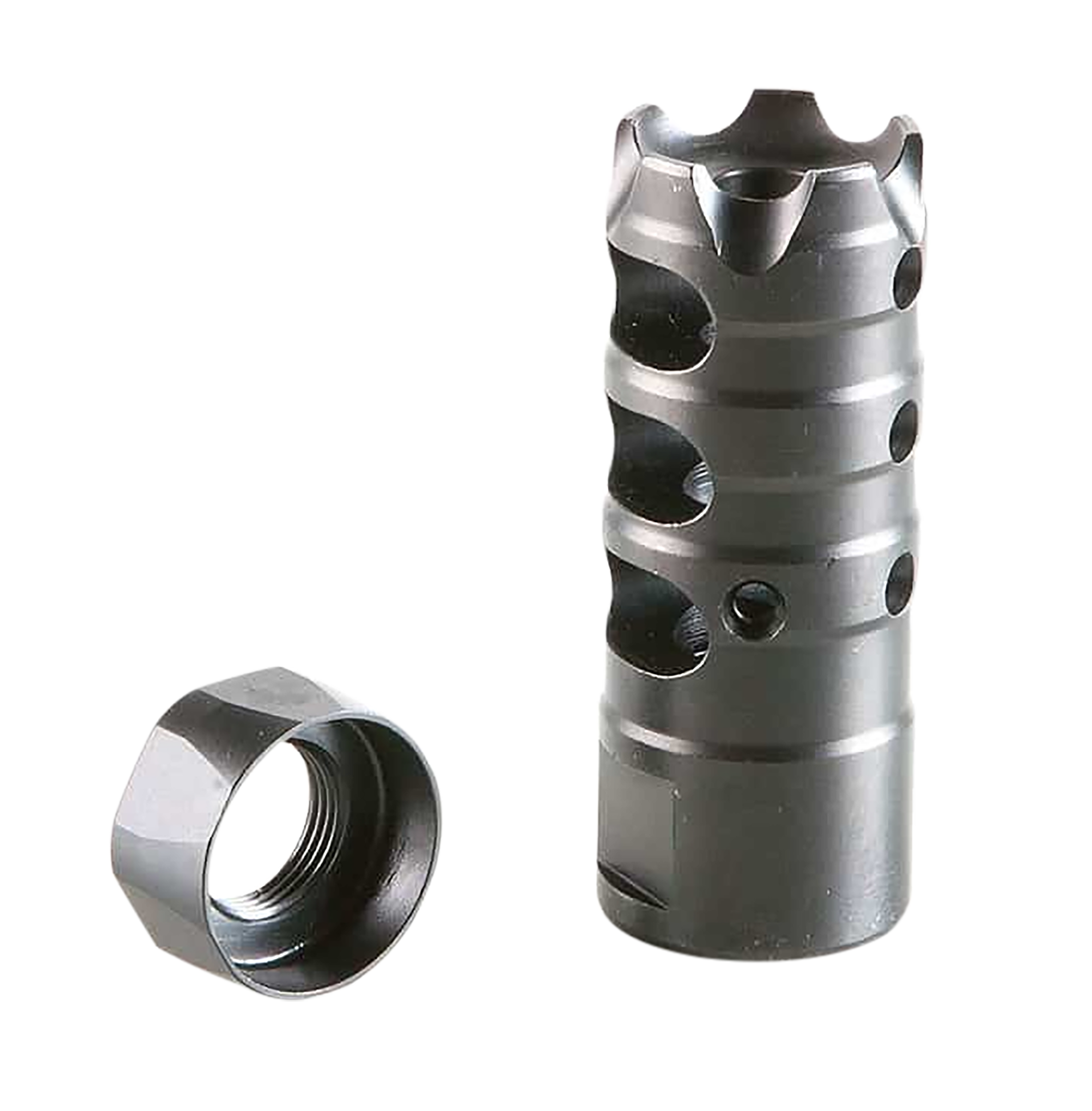 Patriot Ordnance Factory 00308 Triple Port Muzzle Brake Black Nitride 1/2"x28 Threads, 223 Rem 5.56x45mm NATO