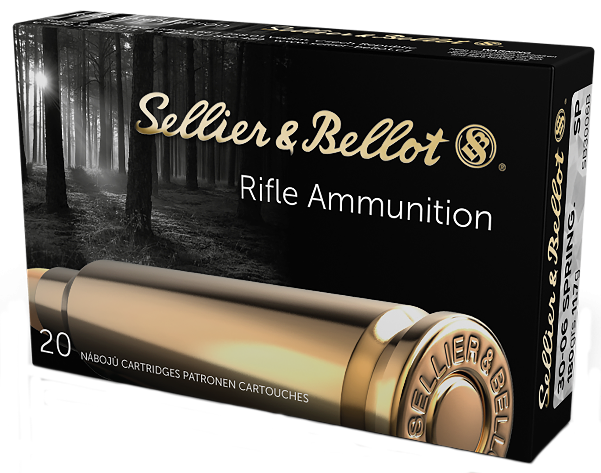 Sellier & Bellot SB3006B Rifle  30-06Springfield 180gr Soft Point 20 Per Box/20 Case