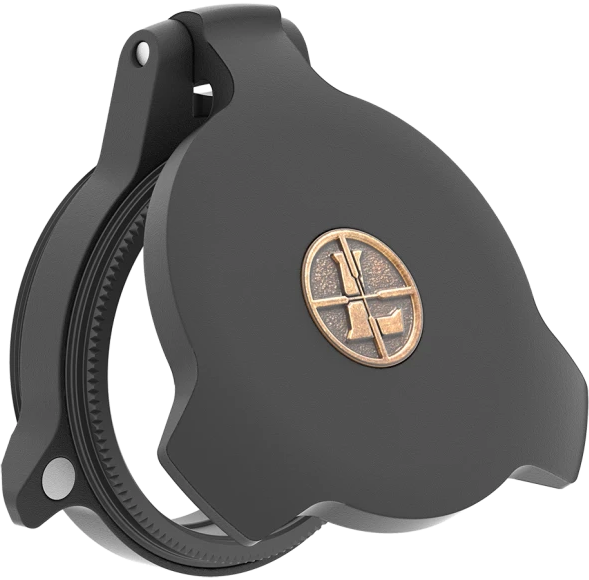 Leupold 58755 Alumina Scope Cover Matte Black Aluminum 28mm Objective Screw On Mount Flip Open