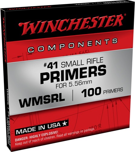 WINCHESTER PRIMERS 41 PARA RIFLE 5000 PACK CASE