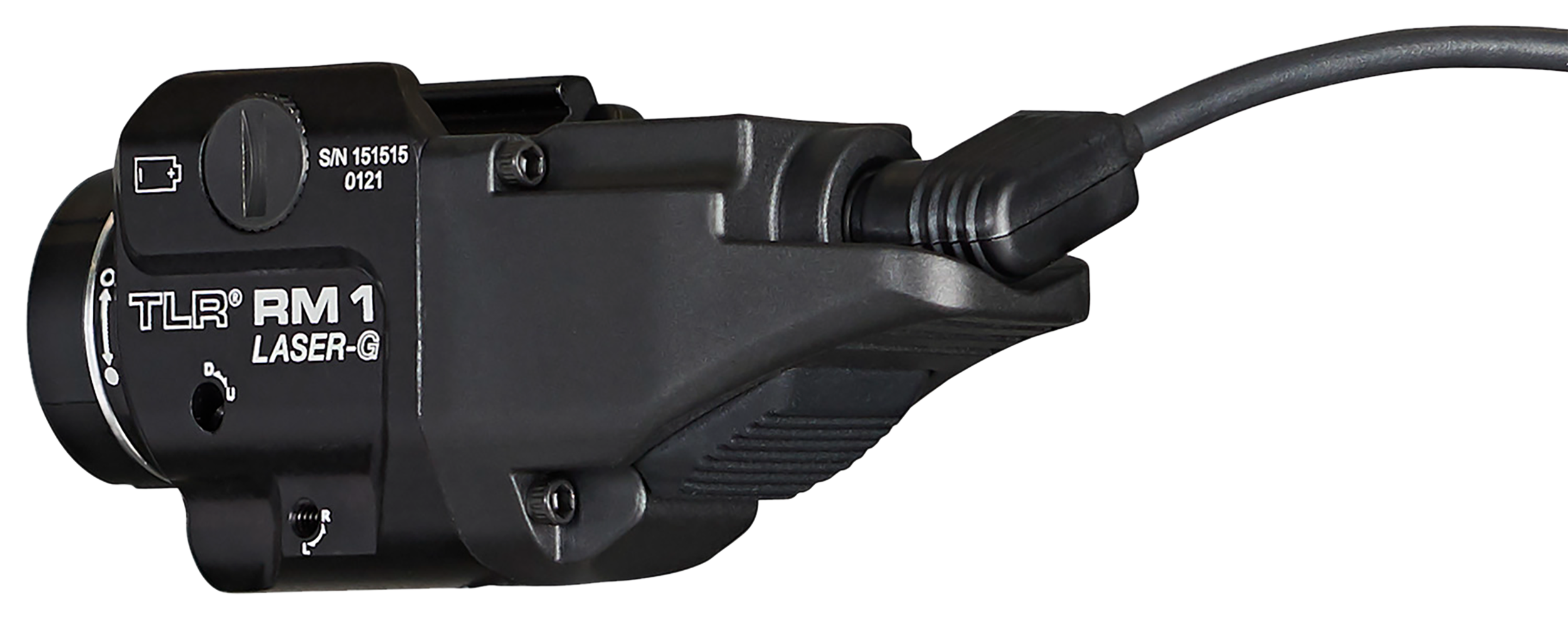 Streamlight 69443 TLR-1 RM w/Laser Black Anodized Aluminum, 500 Lumens White LED Bulb/Green Laser, 210 Meters Beam, Picatinny Rail Mount