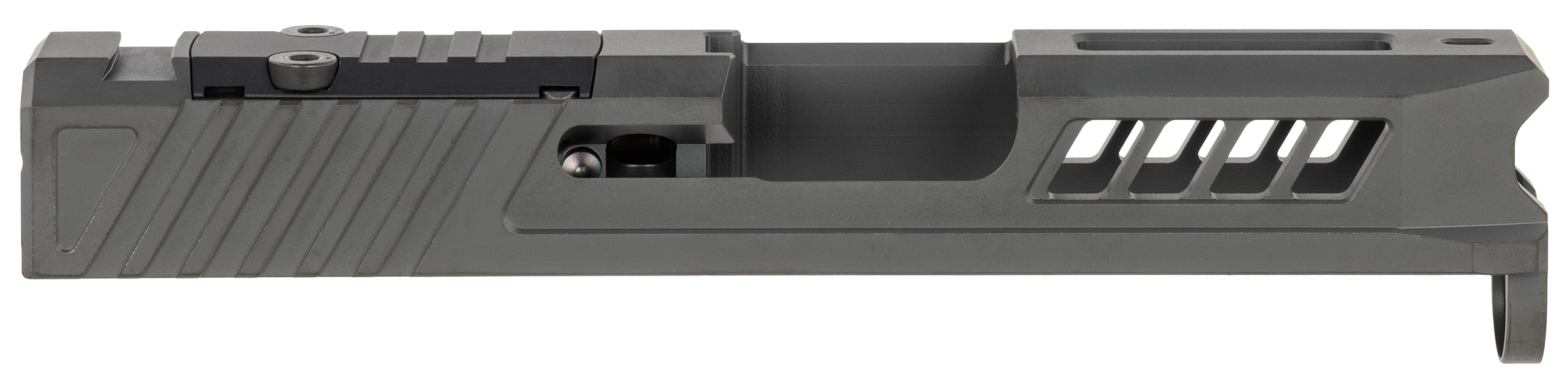 True Precision Inc TPG43SBCRMS Axiom Optic Cut Slide Fits Glock 43 Black DLC Anodized 416R Stainless Steel
