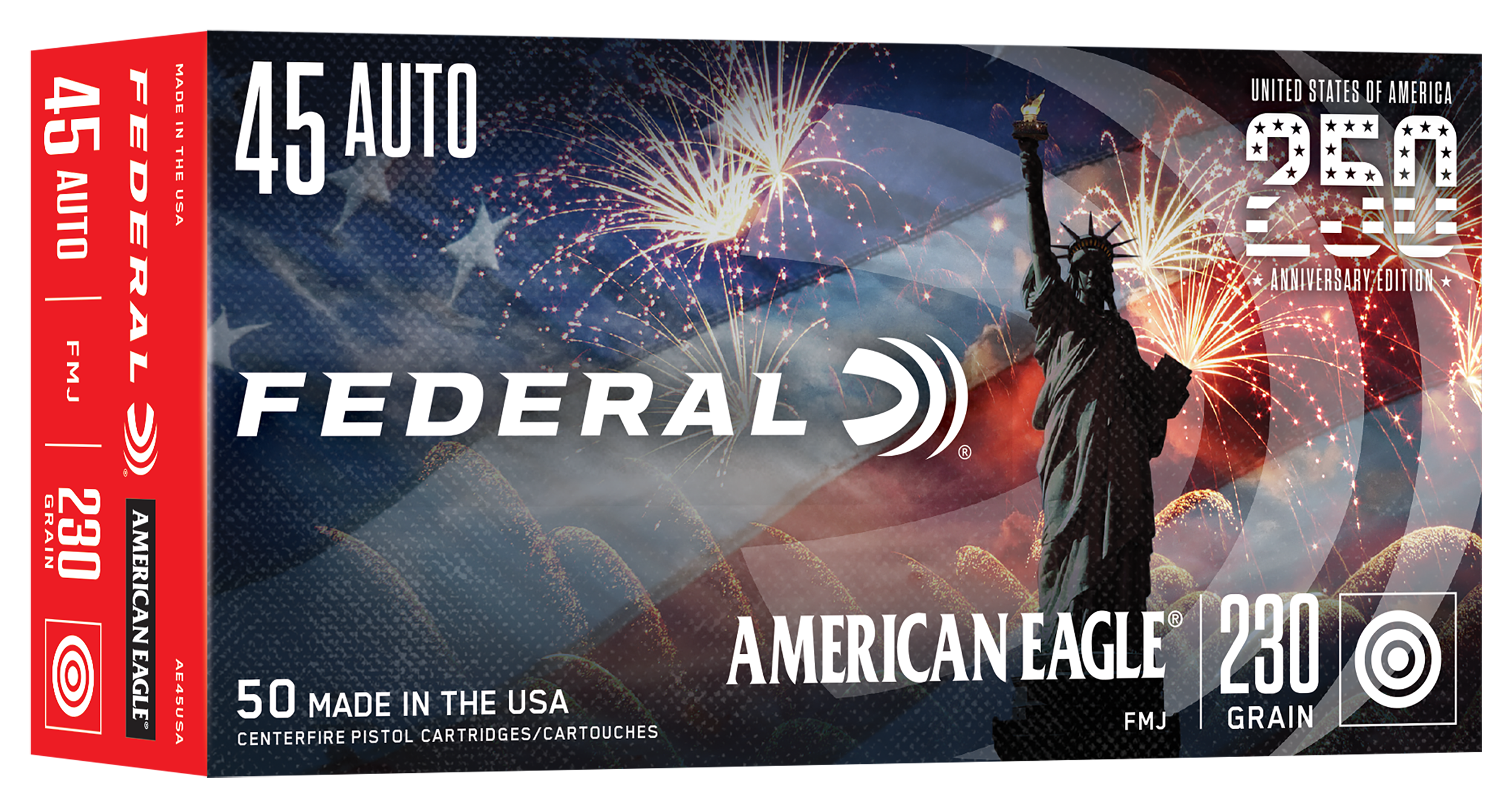 Federal AE45USA American Eagle  45ACP 230gr Full Metal Jacket 50/Box