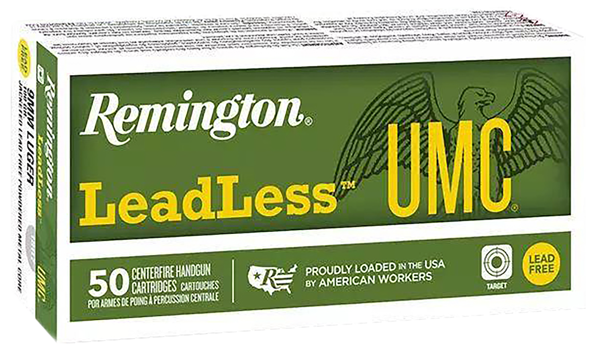Remington Ammunition R238099mm Luger 100gr 50 Per Box/10 Case