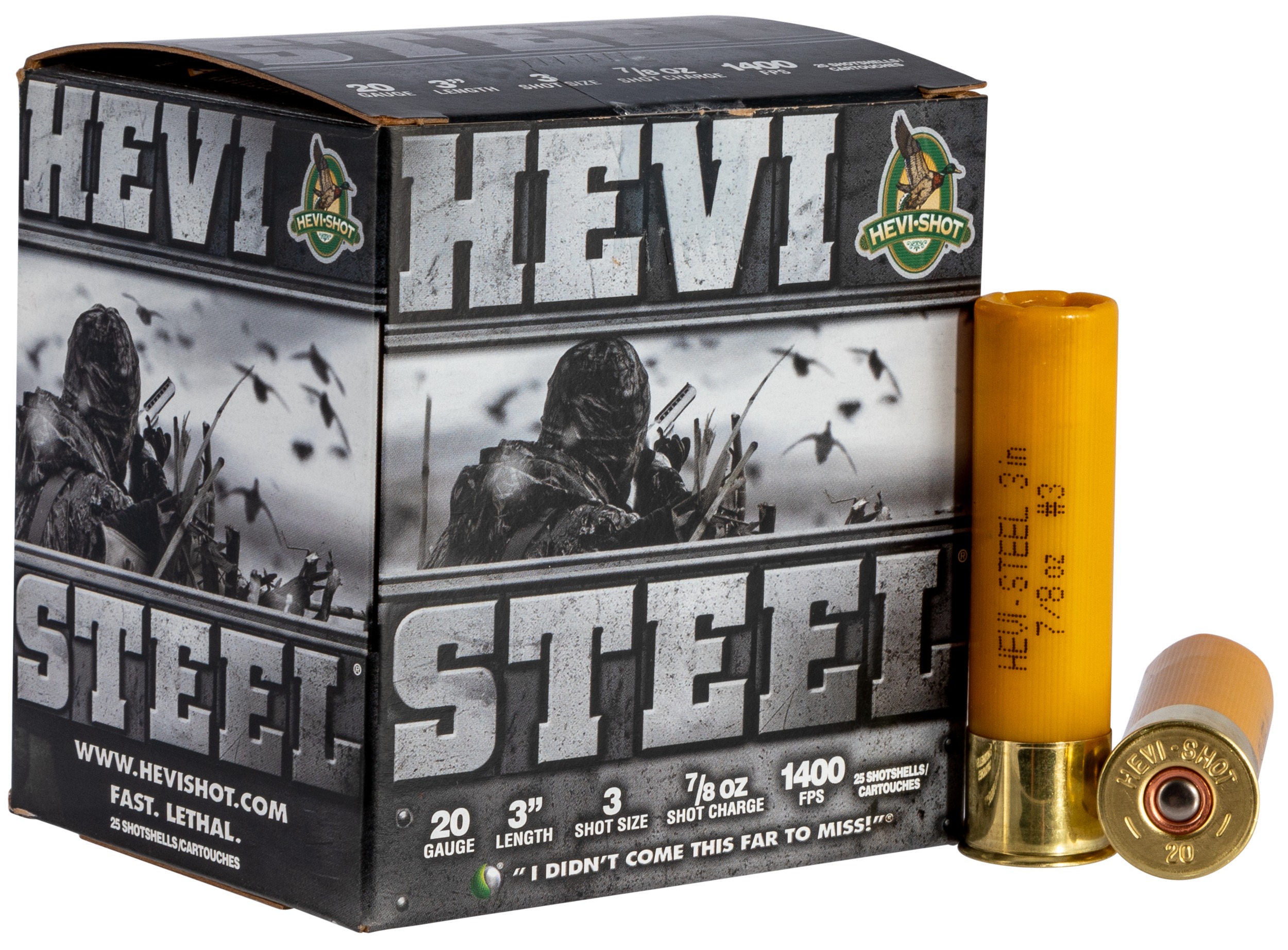 HEVI-Shot HS62003 HEVI-Steel  20Gauge 3" 7/8oz 3Shot 25 Per Box/10 Case