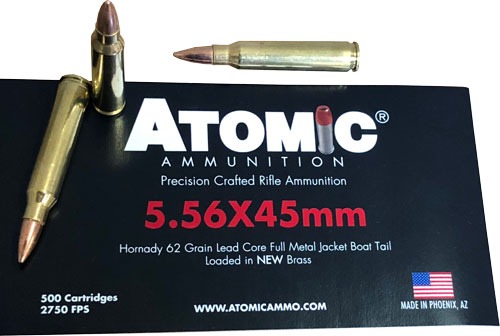 ATOMIC 5.56X45 62GR FMJ 500RD BULK <