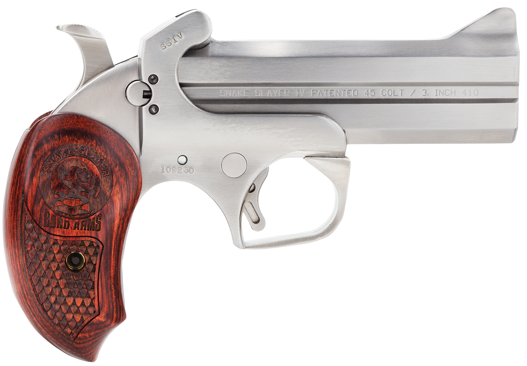 Bond Arms BASS4 Snakeslayer IV Original 45Colt/410 Gauge 2rd Shot 4.25" Extended Rosewood Grips Right Hand