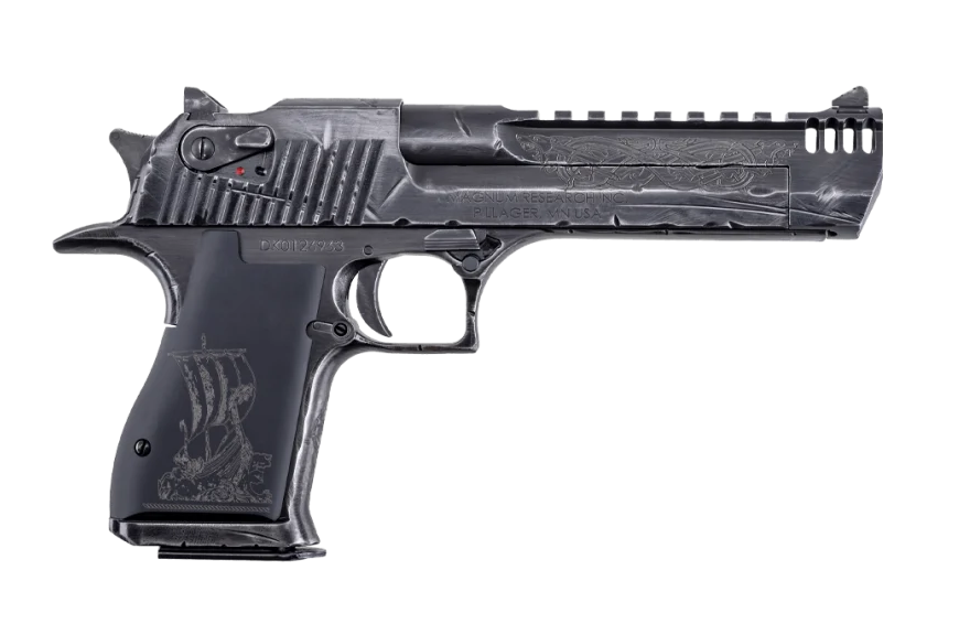 Magnum Research DE50VK1 Desert Eagle Mark XIX Viking 50 AE 7+1 6" Carbon Steel Integral Muzzle Brake/Picatinny Rail Barrel