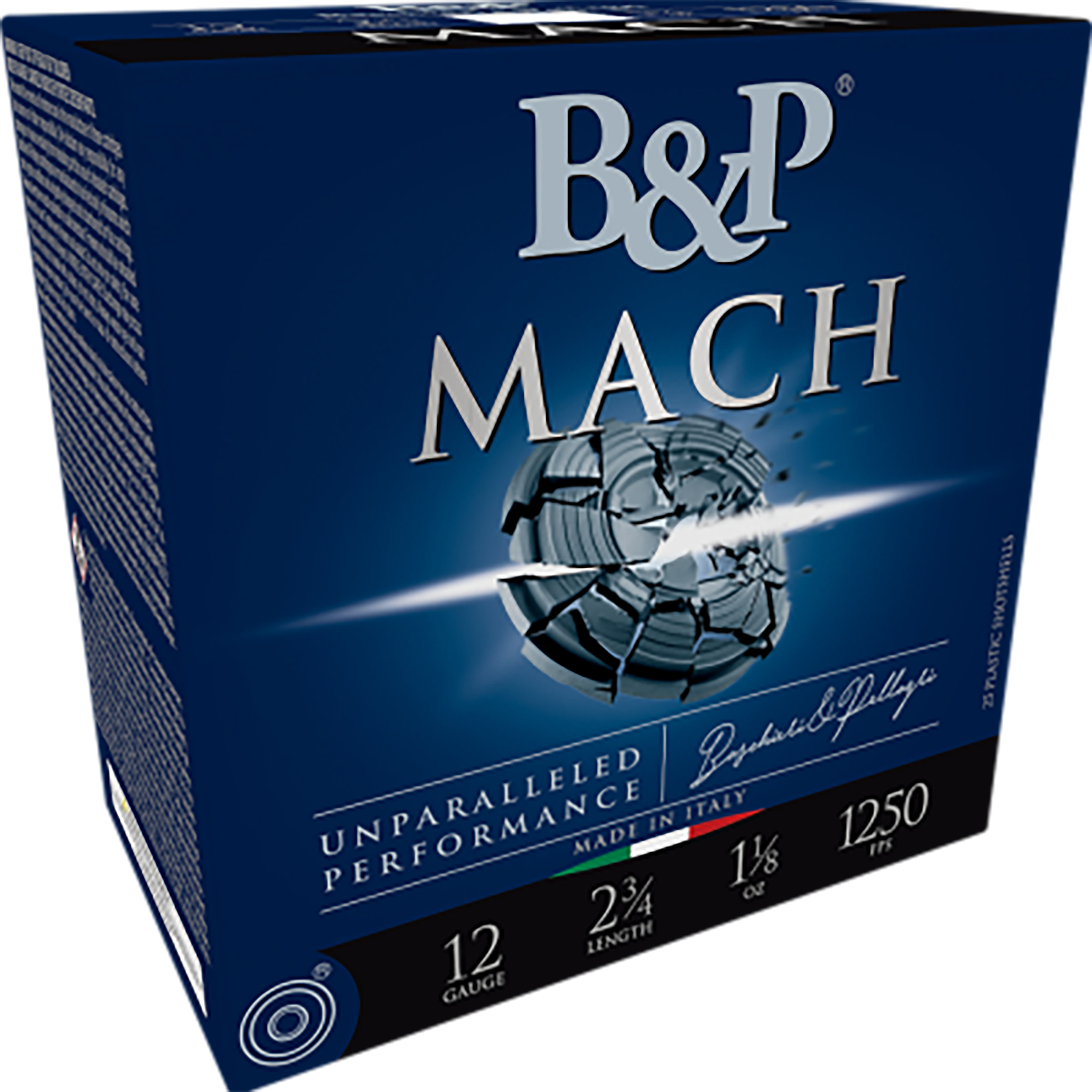 B&p Ammunition 12B18FH8 Mach  12Gauge 2.75" 1 1/8oz 8Shot 25 Per Box/10 Case