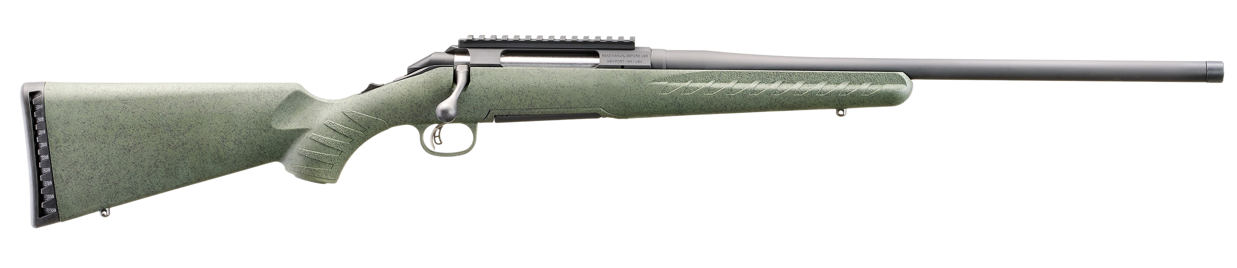 Glenfield 52004 Model A Full Size 243 Win 4+1 20" Matte Black Threaded Barrel, Matte Black Alloy Steel Receiver w/Picatinny Rail, Moss Green Splatter Fixed Synthetic Stock, Thread Protector