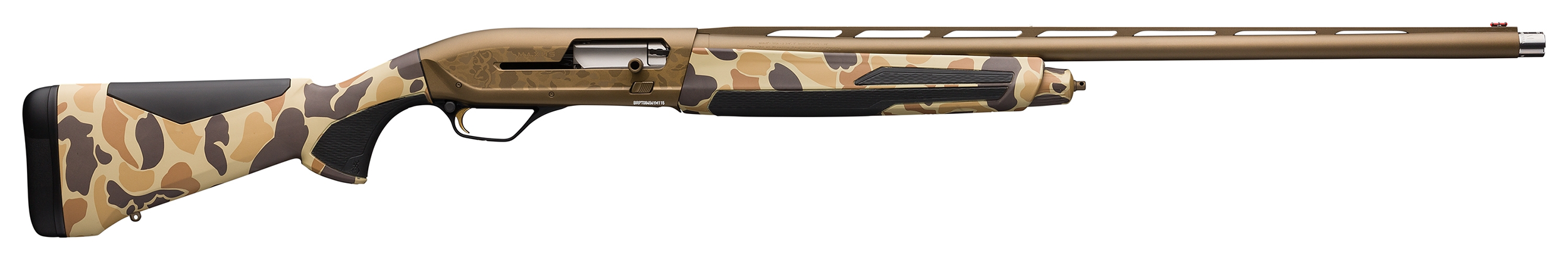 Browning 011739205 Maxus II Wicked Wing 12 Gauge 3.5" 4+1 (2.75") 26" Burnt Bronze Cerakote Barrel/Rec, Vintage Tan Camo Stock w/SoftFlex Cheek Pad & Overmolded Grip Panels