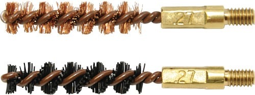 OTIS BORE BRUSH .27 CAL 2-PK 1-NYLON 1-BRONZE 8-32 THREAD!!