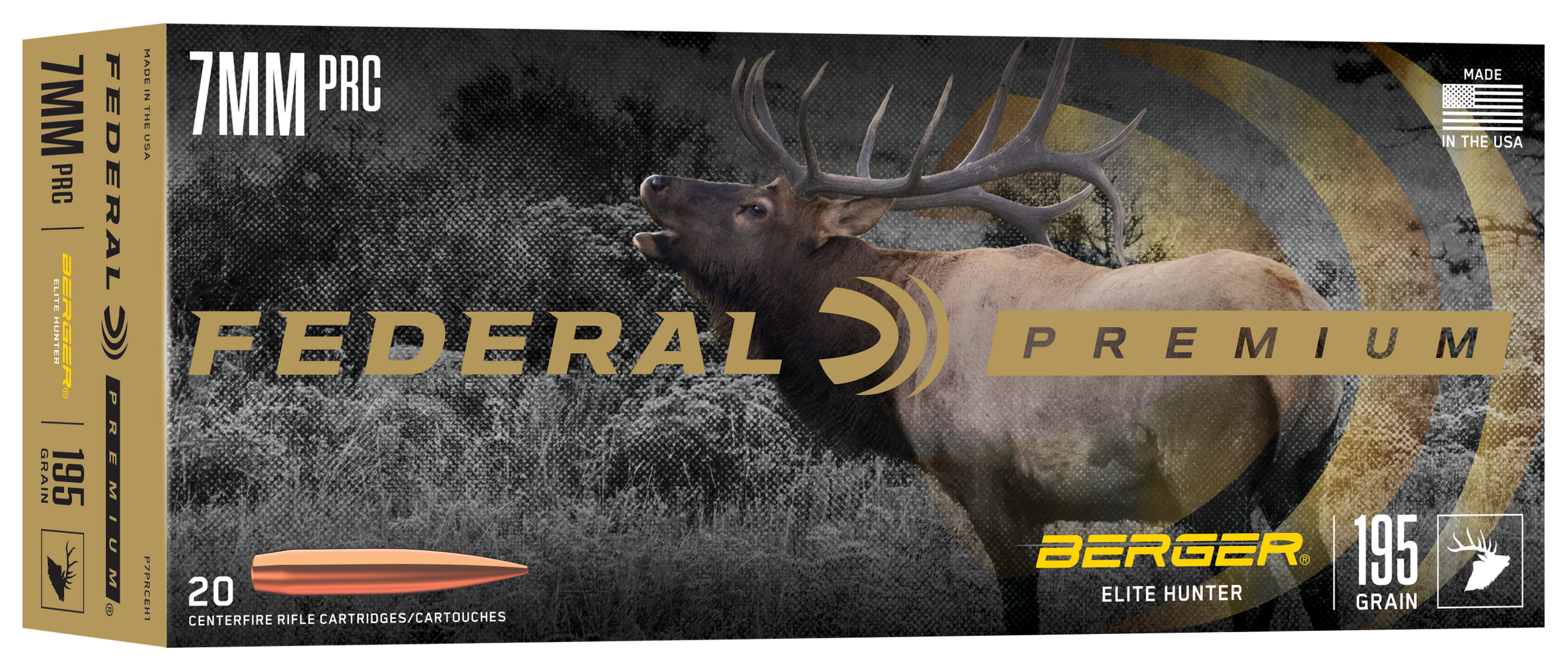Federal P7PRCBH1 BackCountry  7PRC Berger Elite Hunter 20 Per Box/10 Case