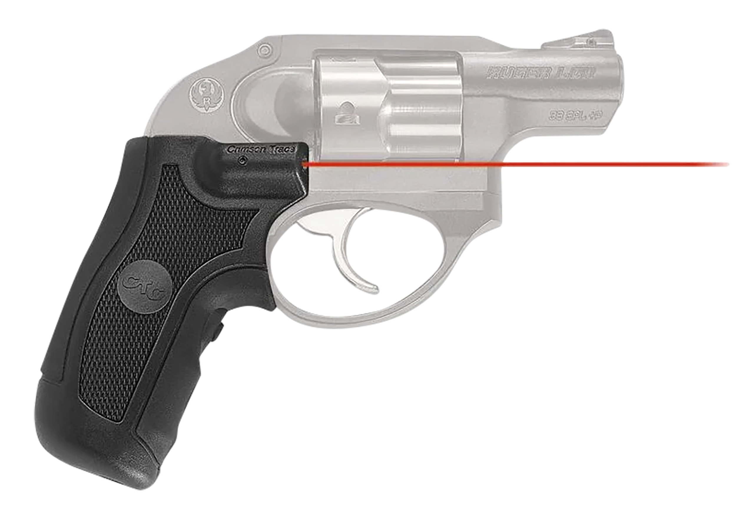 Crimson Trace 0143301 Lasergrips  Fits Ruger LCR/LCRx, Red Laser Black Polymer