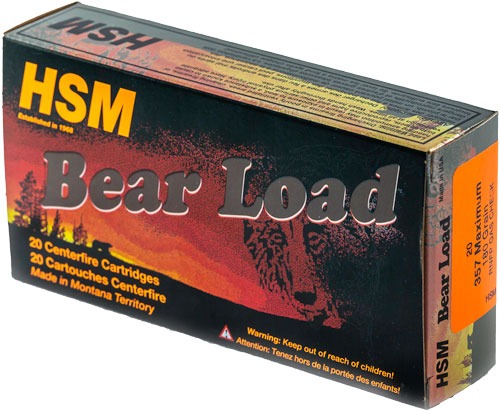 HSM BEAR 357 MAXIMUM 180GR RNFP 20RD 25BX/CS