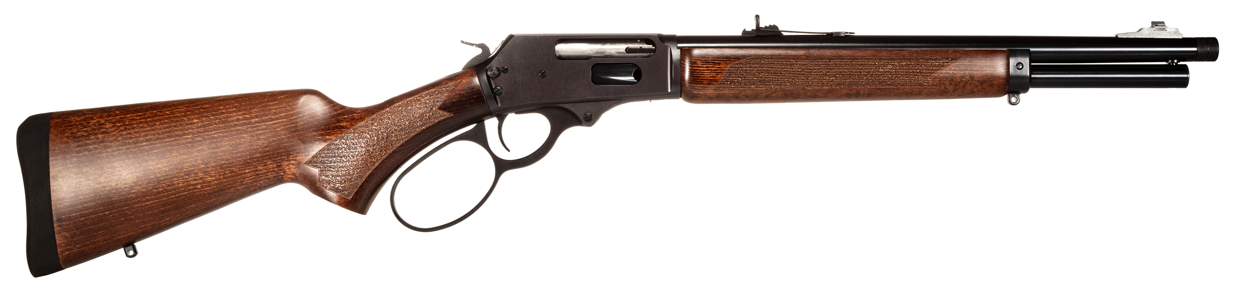 Rossi 954570161 R95 Trapper 45-70 Gov 5+1 16.50" Black Oxide Threaded Barrel, Black Oxide Drilled & Tapped Stainless Steel Receiver, Fixed Hardwood Stock