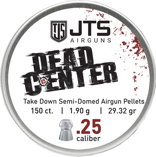 JTS PELLETS DEAD CENTER 25 CAL SEMI-DOMED 29.32 GR 150CT