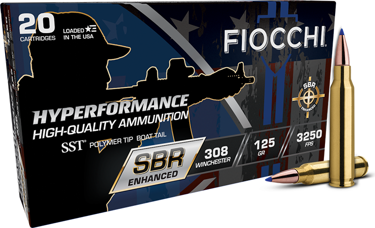 Fiocchi 308SBRA Hyperformance  308Win 125gr Super Shock Tip 20 Per Box/10 Case