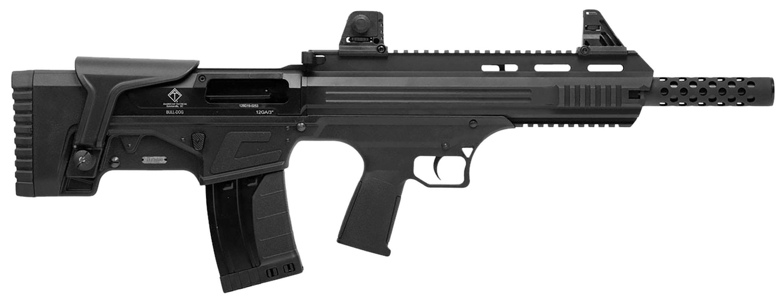 ATI ATIG20BDB Bulldog  20 Gauge 3" 16" 5+1 Black Steel Barrel, Black Aluminum Receiver, Picatinny Rail, Black Fixed Bullpup Stoc & Grip