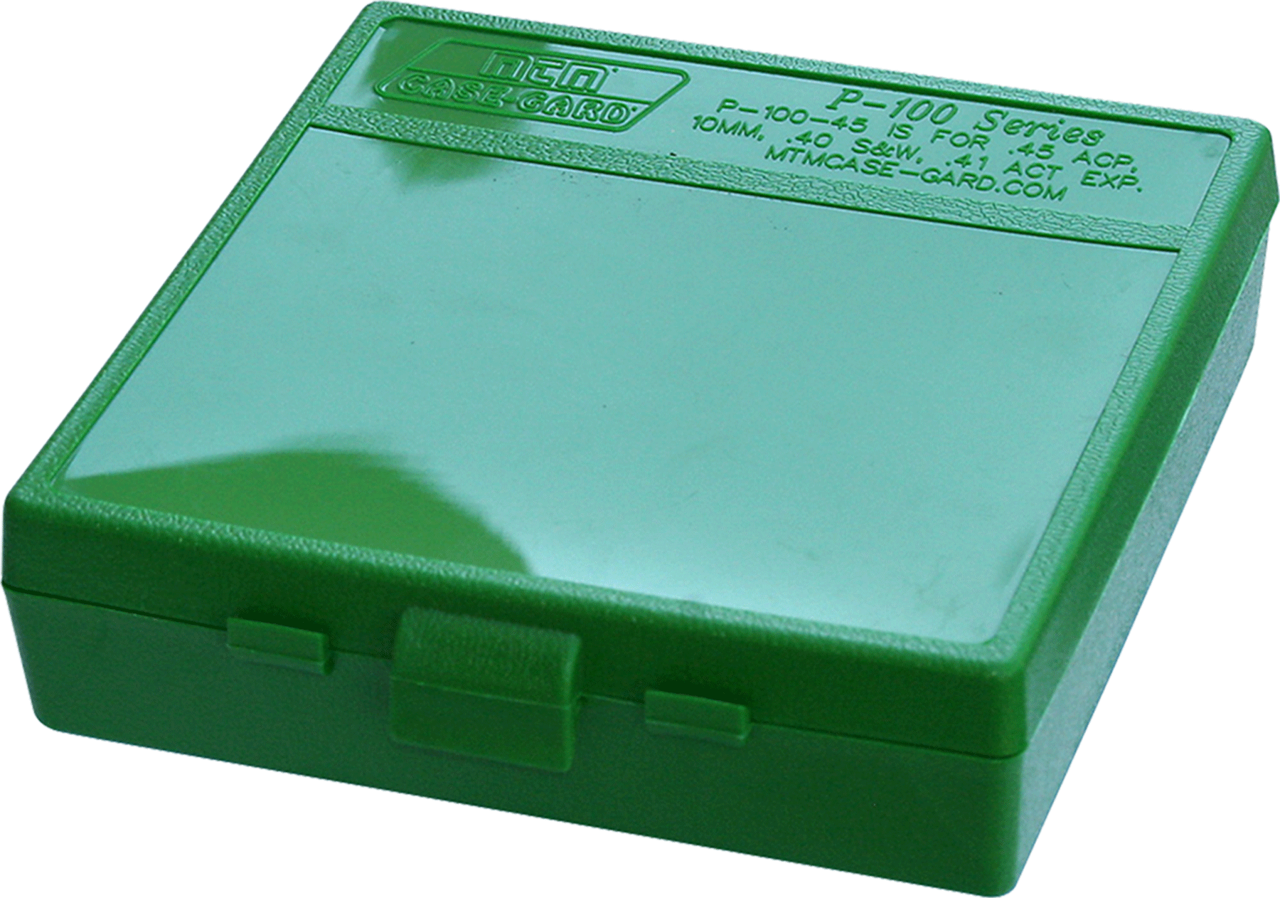 MTM Case-Gard P100910 Ammo Box Flip-Top Multi Caliber Green Polypropylene 100rd