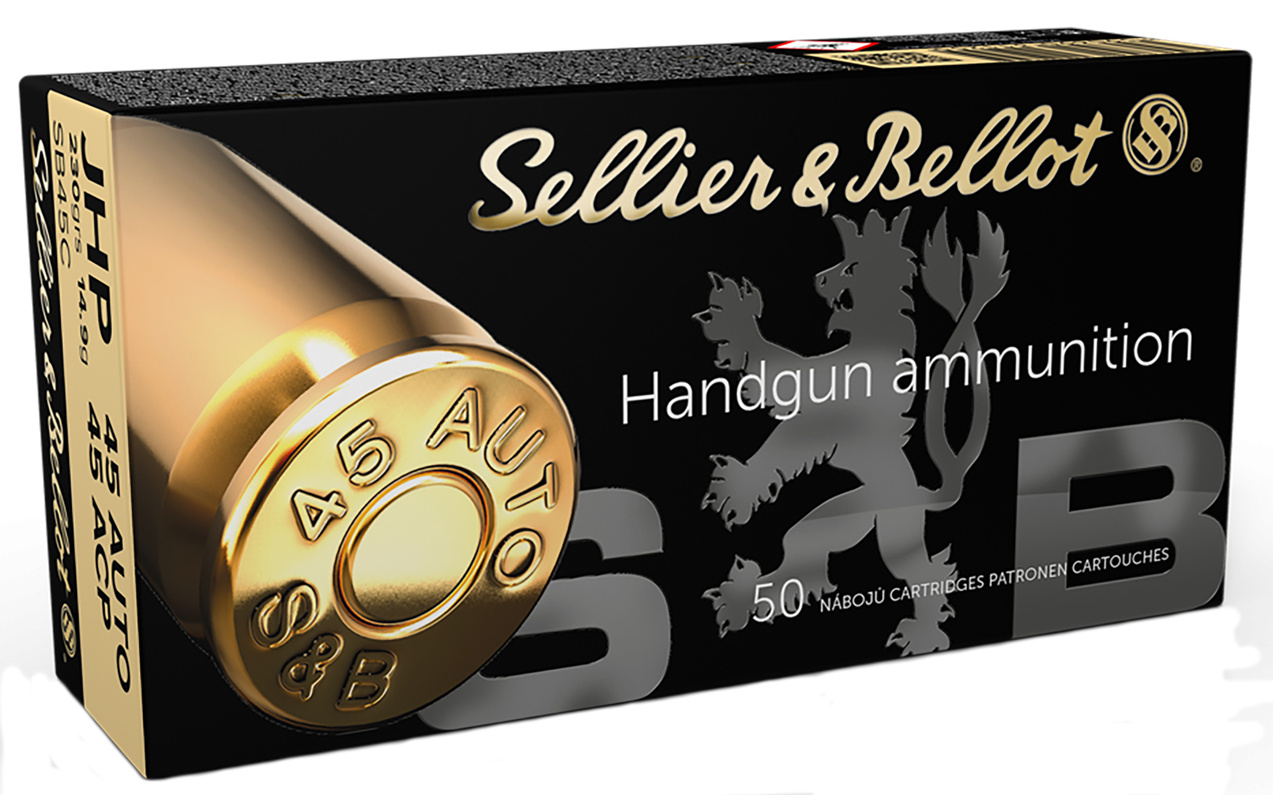 Sellier & Bellot SB45C Handgun  45ACP 230gr Jacketed Hollow Point 50 Per Box/20 Case