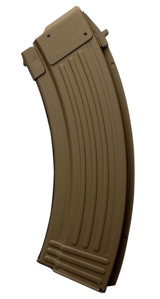 Global Ordnance LLC 810091157466   30rd Fully Ribbed 7.62x39mm Fits AK-47 FDE Steel