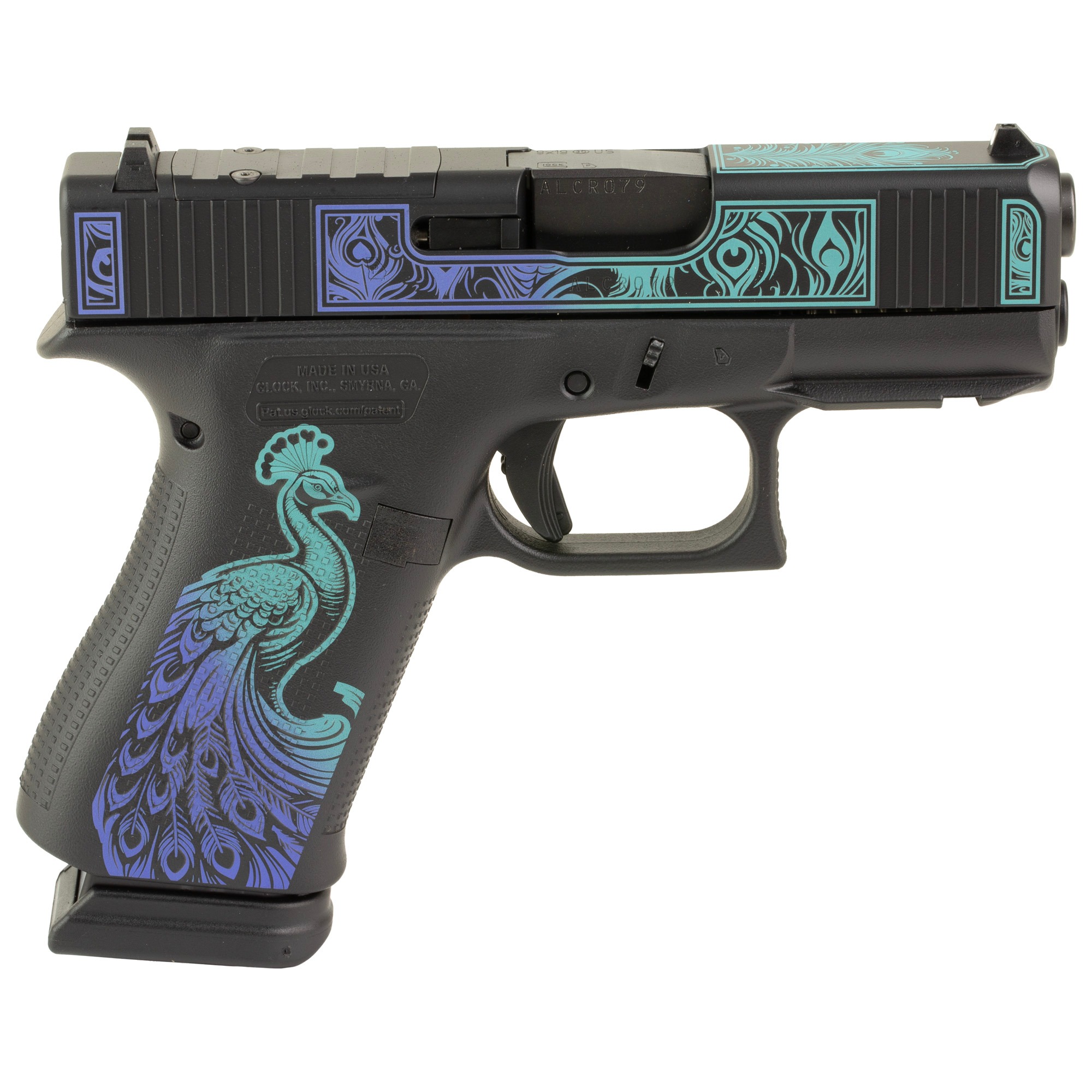 GLOCK 43X 9MM 15RD FS PEACOCK