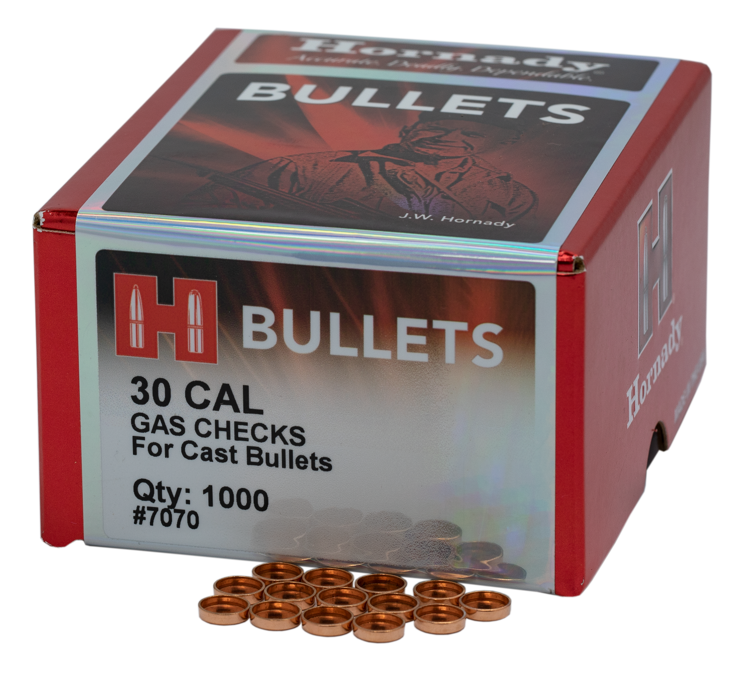 Hornady 7070 Crimp-On Gas Checks 30 Cal Cast Bullets/ 1000 Per Box