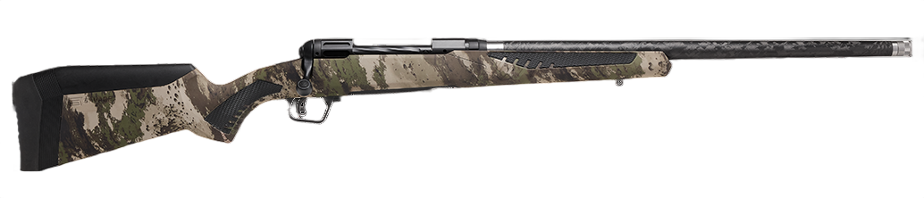 Savage Arms 58018 110 UltraLite 6.5 Creedmoor 4+1 22" Threaded Carbon Fiber Wrapped Barrel, Black Melonite Rec, Woodland Camo AccuStock with AccuFit