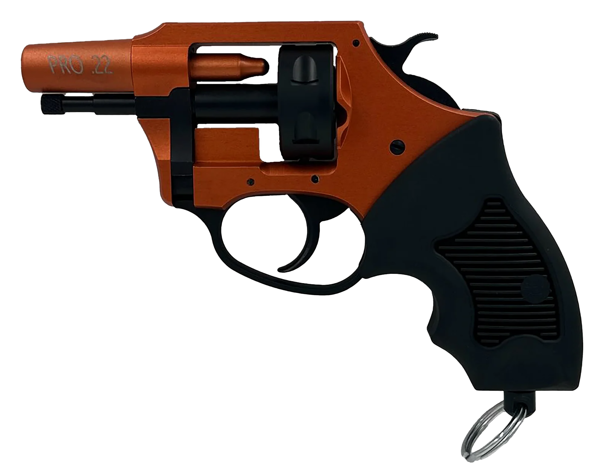 Charter Arms 82090 Pro 209 209 Primers, 6rd Orange Cerakote Aluminum Frame, Black Rubber Grips