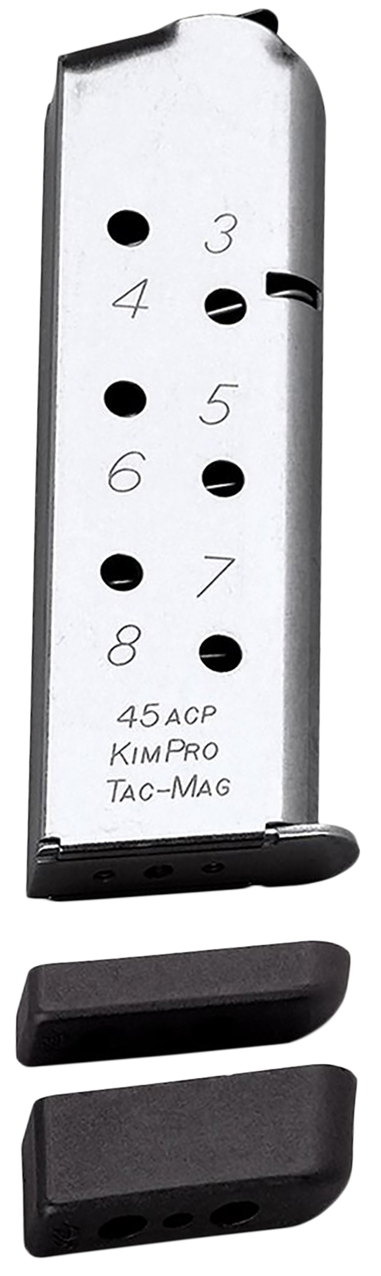 Kimber Mfg.,inc 1100721A Tac-Mag  8rd 45 ACP Silver Stainless Steel