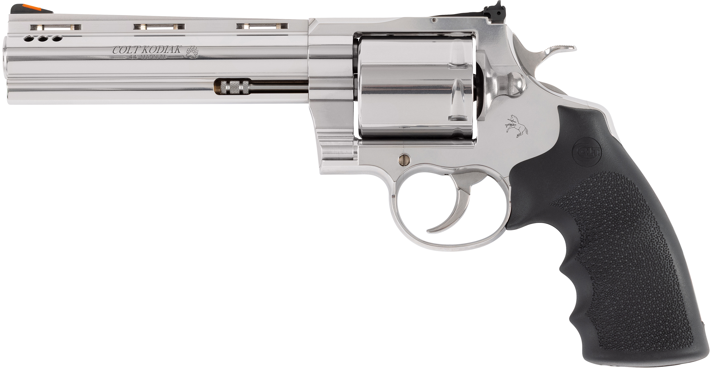 Colt Mfg KODIAKSP6RTS Kodiak 44 Mag 6 Shot 6" Stainless Steel Vent Rib Barrel, Cylinder & Frame, Exposed Hammer