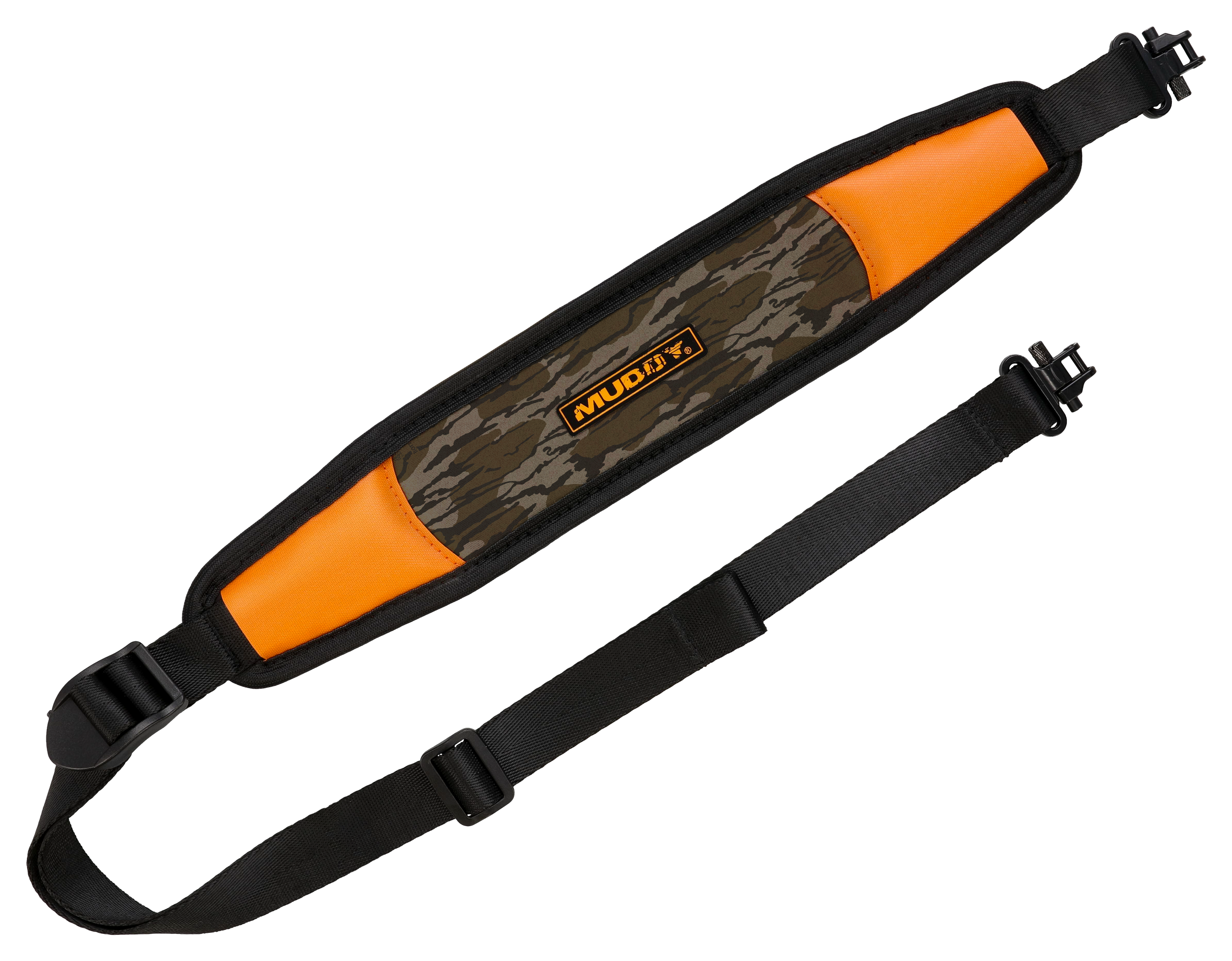 Muddy MUDTRLBSLMOBL   Black/Orange Neoprene Adjustable Rifle/Shotgun
