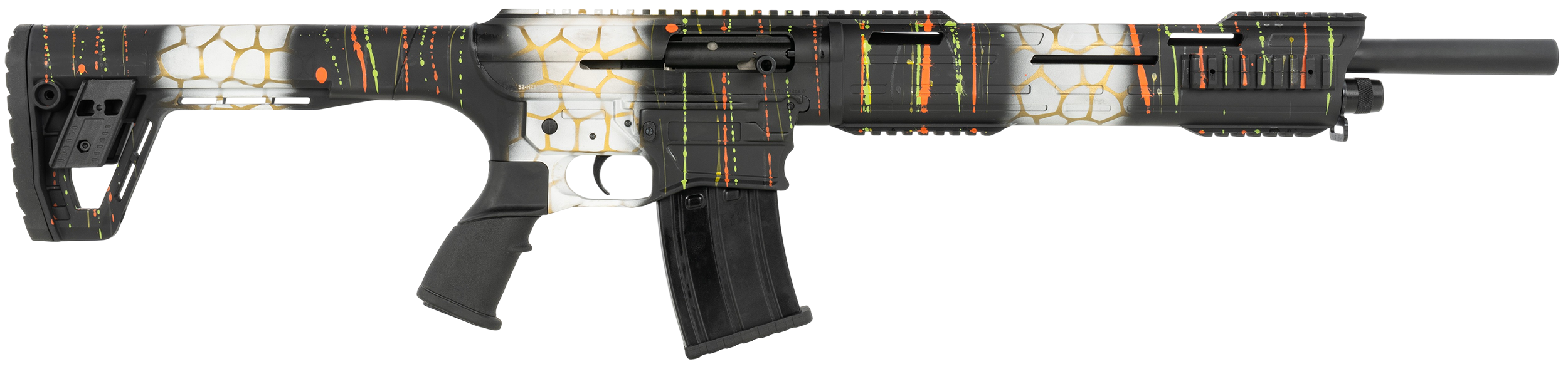 Tokarev USA 21000428 TAR SP 12 Gauge AR Style 18.50" Splatter Camo Aluminum Receiver w/Picatinny Rail, Polymer Stock, Ambidextrous