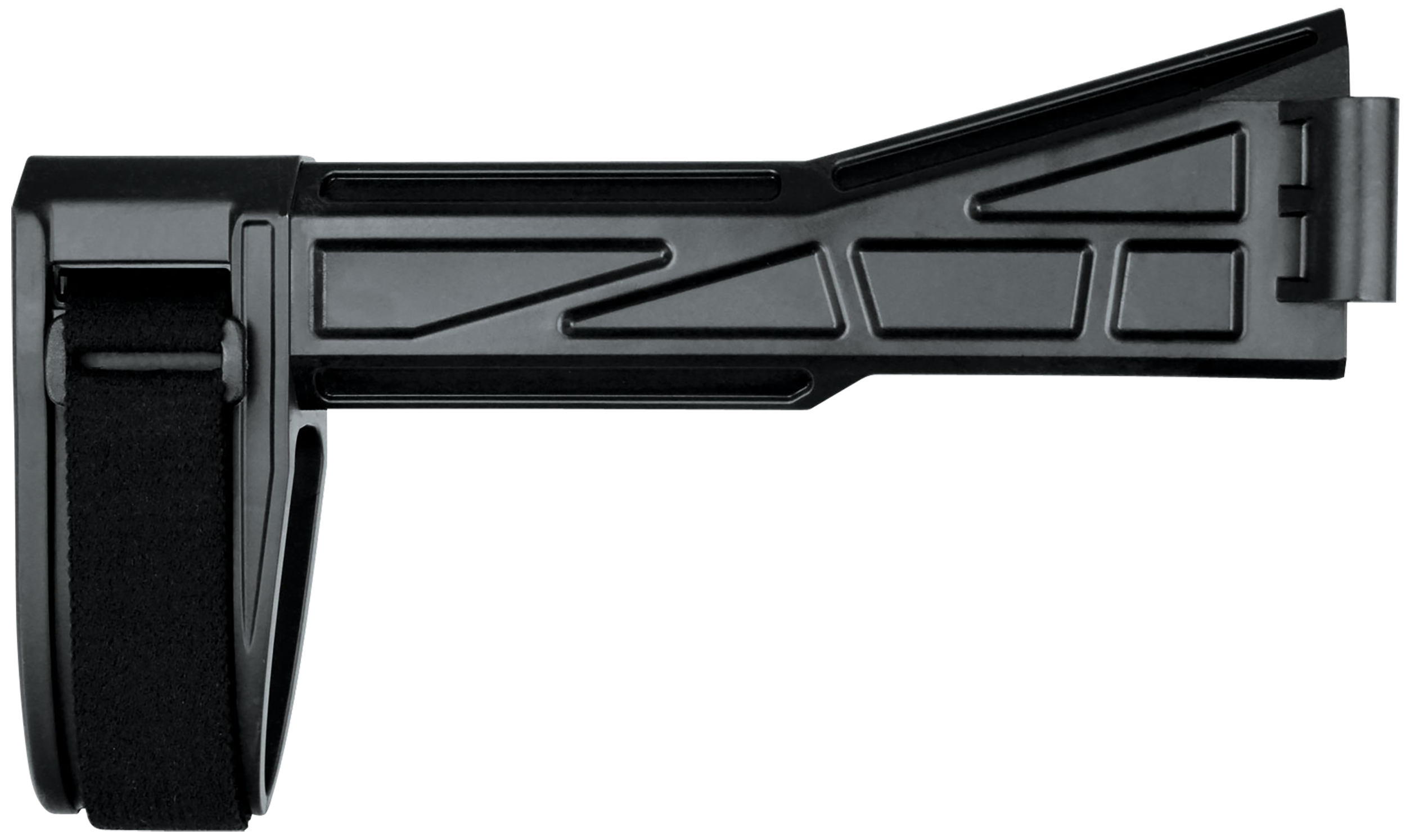 SB Tactical SBT201SB SBT-G2 Fixed Right Side Folding Black Synthetic for H&K UMP, B&T APC, LWRCi SMG45 (Tube Not Included)
