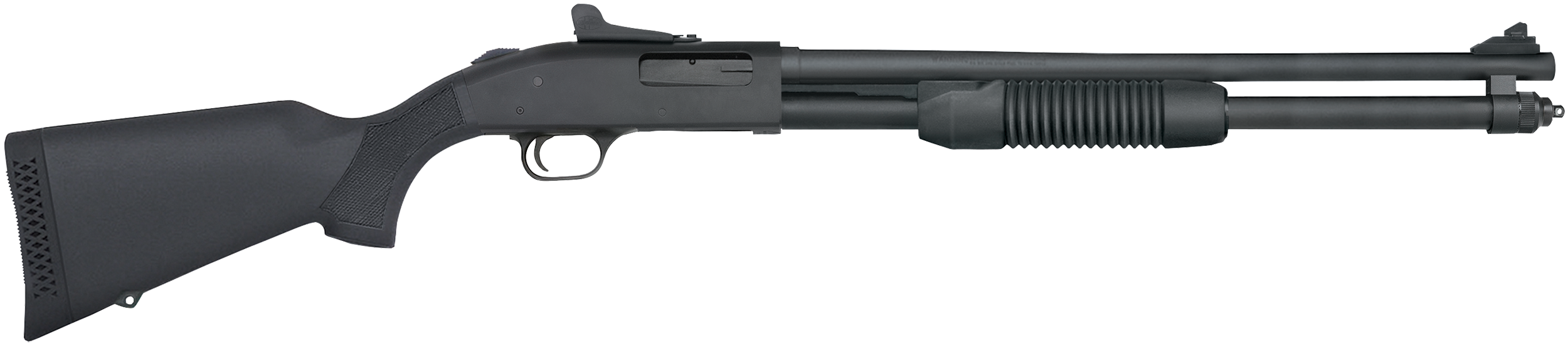 Mossberg 50699 590 Persuader 20 Gauge 8+1 3" 20" Cylinder Bore Barrel, Matte Blued Metal Finish, Drilled & Tapped Receiver, Ghost Ring Sight, Synthetic Stock